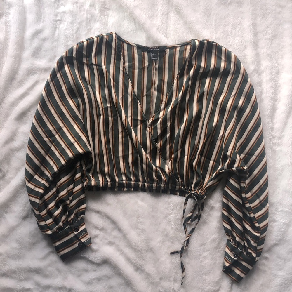 Forever 21 cropped striped top